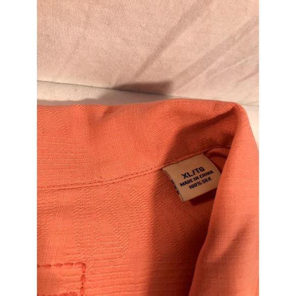 Tommy Bahama Button Up Mens sz XL Orange - Picture 4 of 6